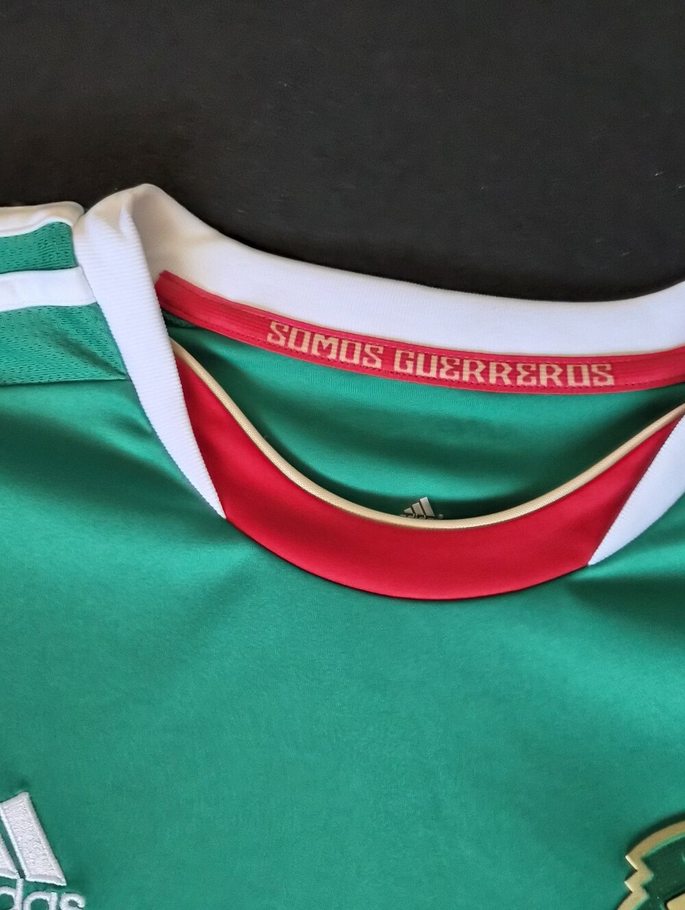 adidas Green Mexico National Team Soccer Jersey with White Accents- Damaged - Picture 3 of 6